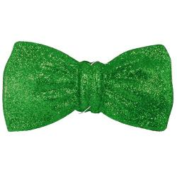 7in. Dark Green Glitter Bow Ties (12)